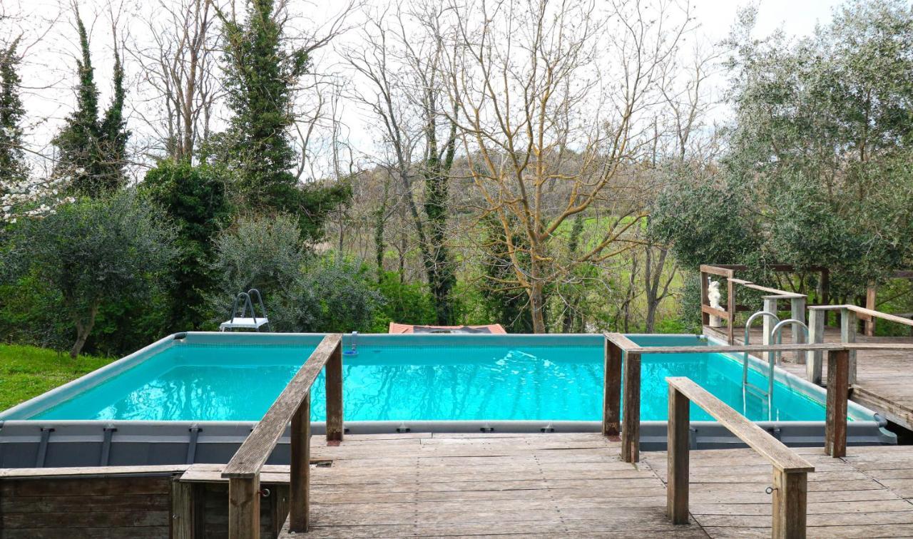 Вилла Casale Val D' Orcia- Relax E Lusso In Piscina Торрита-ди-Сьена Экстерьер фото