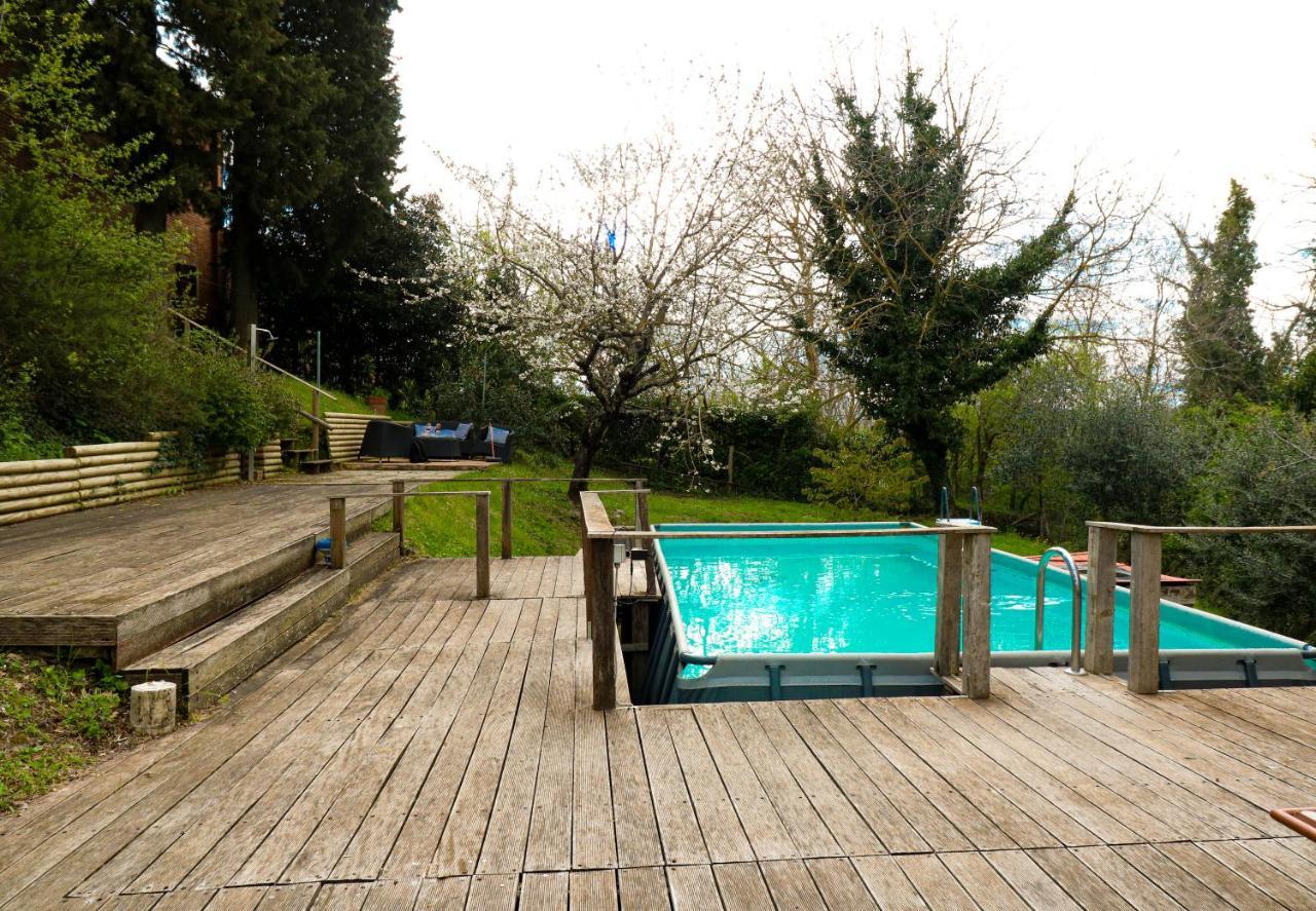 Вилла Casale Val D' Orcia- Relax E Lusso In Piscina Торрита-ди-Сьена Экстерьер фото